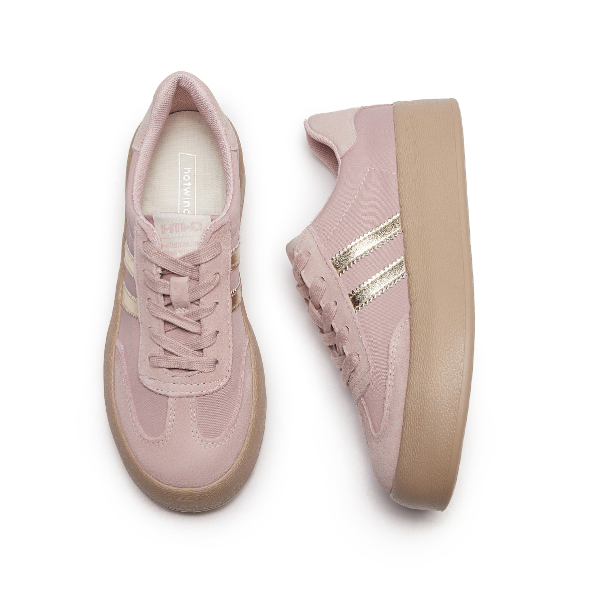 Cheap Hotwind Sepatu Unisex Sol Tebal Low-Top 'Q-Bounce Marshmallow' H14W3315