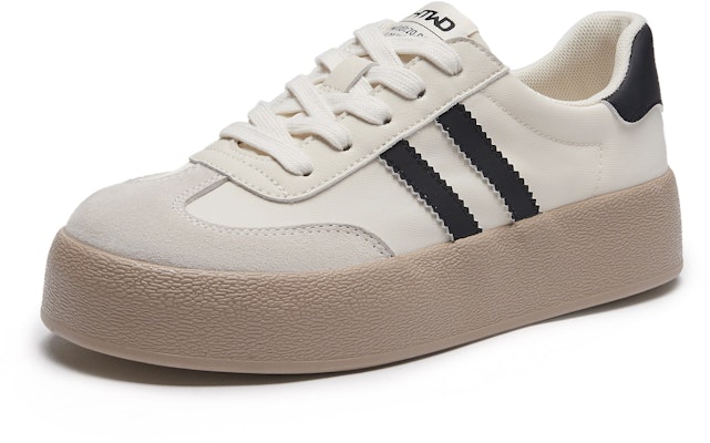 Hotwind Fabric Thick-Soled Low-Top Unisex Sneakers 'Q-Bounce Marshmallow' H14W3315 2