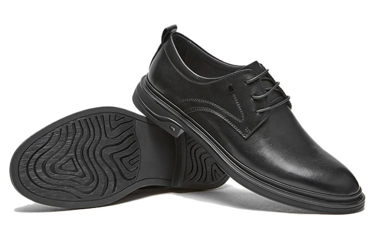 Shop 핫윈드 패션 비즈니스 가죽 구두 '블랙 라운드 토' H43M3110