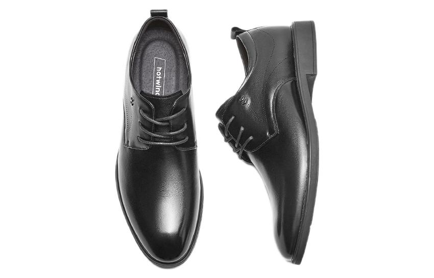 Lookbook 热风时尚休闲德比鞋“黑色皮革” H43M3506