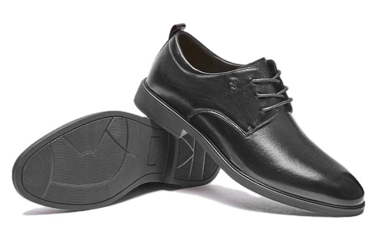 Shop 热风时尚休闲德比鞋“黑色皮革” H43M3506