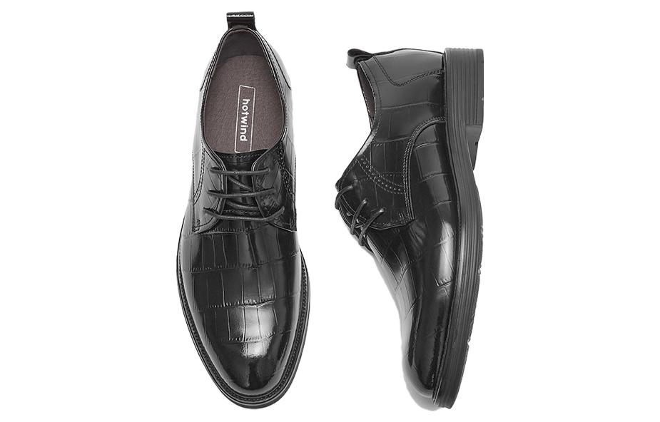 Lookbook Hotwind头层牛皮时尚百搭商务正装鞋“黑色” H43M3121