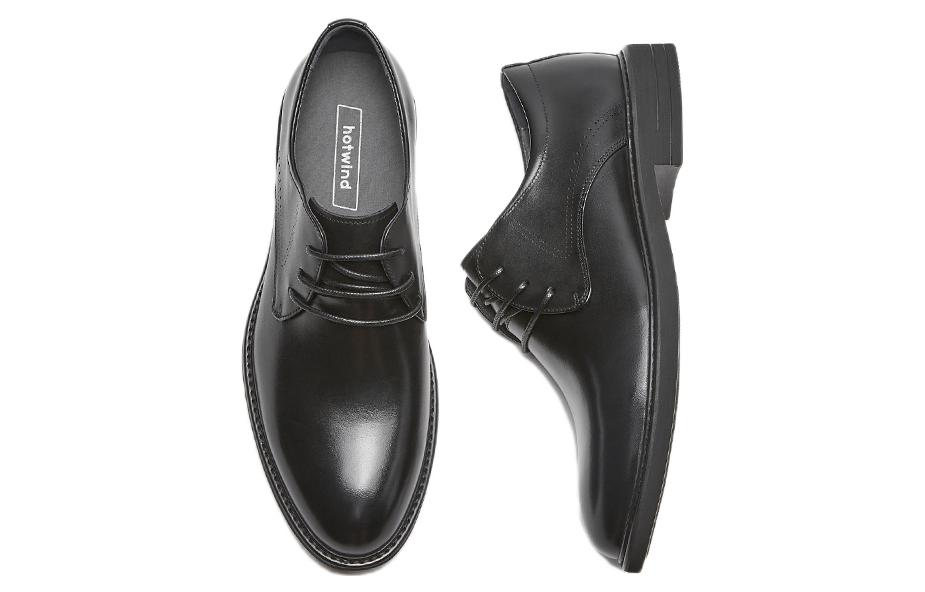 Hotwind First Layer Cowhide Fashion Business Dress Shoe 'Black' 圖 3