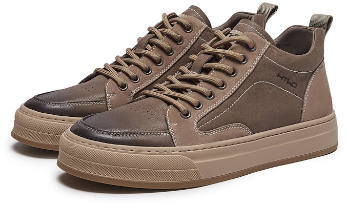 Hotwind High-Top Leather Sneaker 'Simple Comfort Round-Toe Thick Sole' H91M3801 Lookbook Hotwind High-Top Leather Sneaker 'Simple Comfort Round-Toe Thick Sole' H91M3801