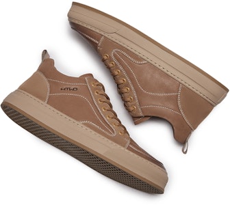 핫윈드 하이탑 가죽 스니커 '심플 컴포트 라운드 토 두꺼운 밑창' H91M3801 Cheap 핫윈드 하이탑 가죽 스니커 '심플 컴포트 라운드 토 두꺼운 밑창' H91M3801