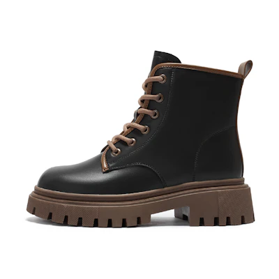Hotwind Leather CMFT Lace-Up Short Martin Boots '5cm Women's'