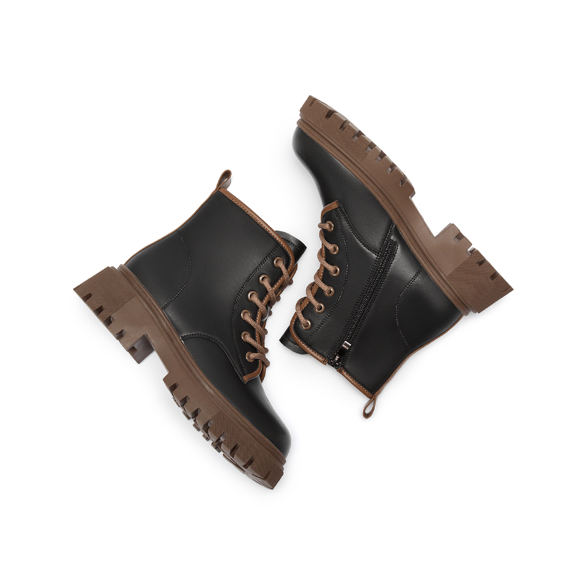 Shop 热风真皮舒适系带增高5cm女士短马丁靴 H81W3805