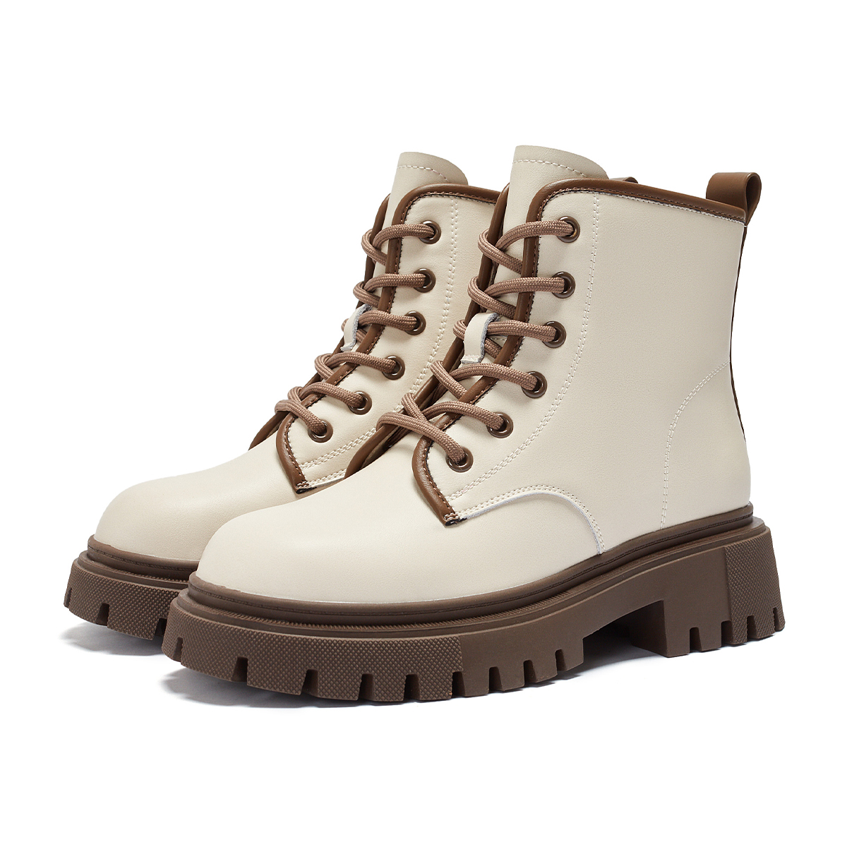 Sizing 热风真皮舒适系带增高5cm女士短马丁靴 H81W3805