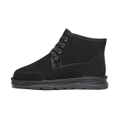 Hotwind Leather Fashion Casual Fleece-Lined Warm Ankle Snow Boots 'Men's Edition'