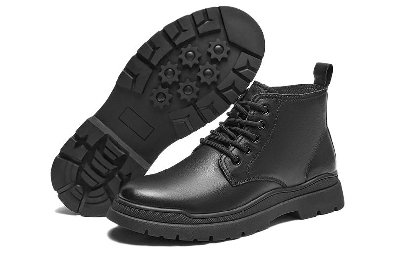 Shop 热风皮革马丁靴‘黑色’ H96M2818