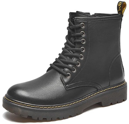 Hotwind Leather Round Toe Fashion Mid-Calf Martin Boots 'Black' H95M2803 Order Hotwind Leather Round Toe Fashion Mid-Calf Martin Boots 'Black' H95M2803