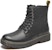 Hotwind Leather Round Toe Fashion Mid-Calf Martin Boots 'Black' H95M2803