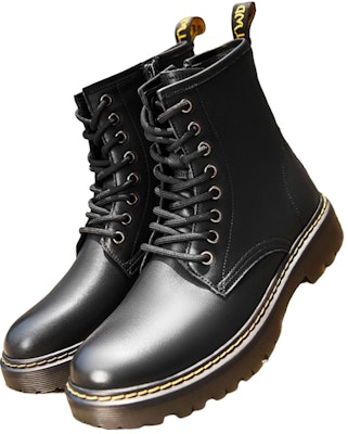 Hotwind Leather Round Toe Fashion Mid-Calf Martin Boots 'Black' H95M2803 Shop Hotwind Leather Round Toe Fashion Mid-Calf Martin Boots 'Black' H95M2803