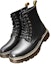 Shop Hotwind Leather Round Toe Fashion Mid-Calf Martin Boots 'Black' H95M2803