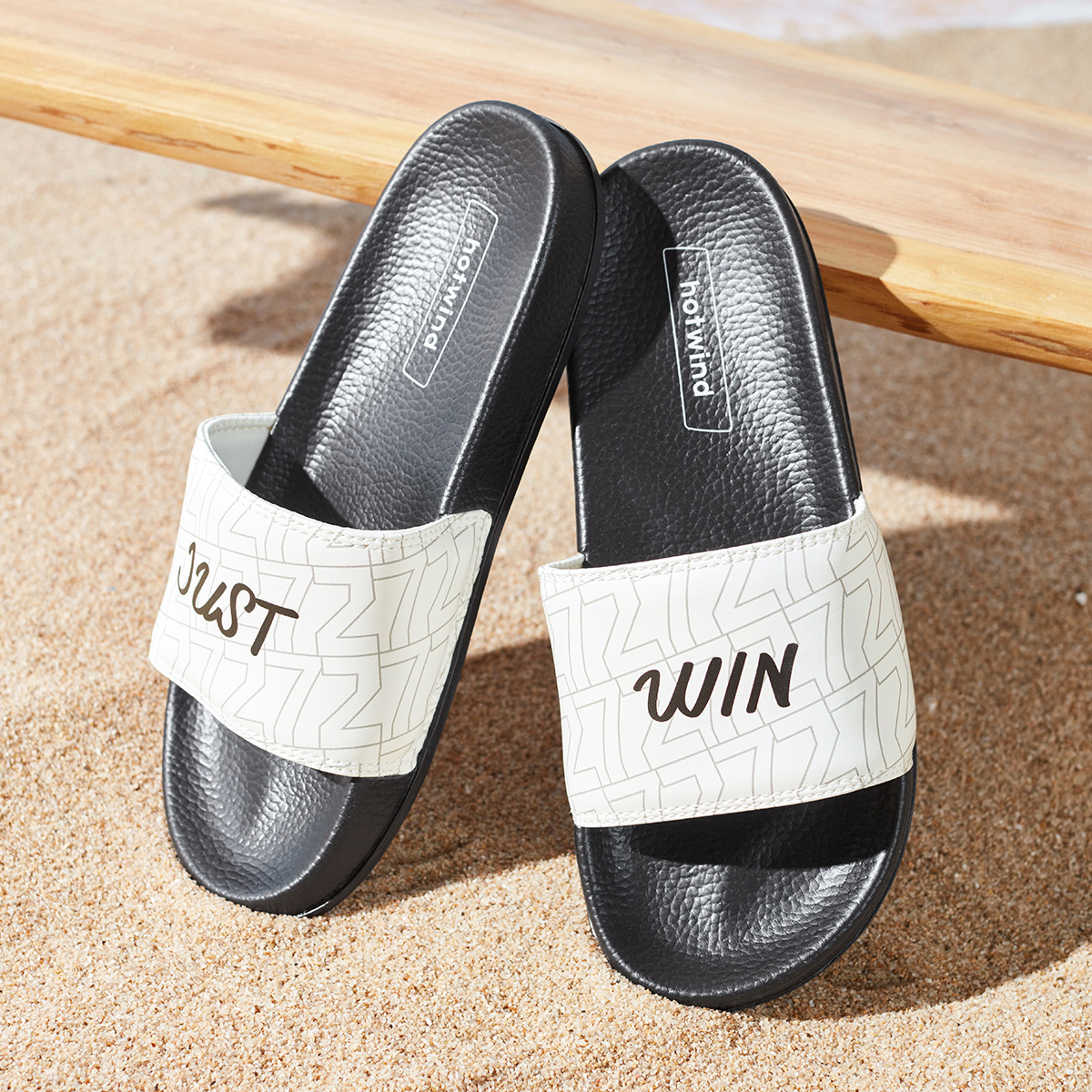 Hotwind Leather Sport Slides 'White Casual CMFT' 圖 5