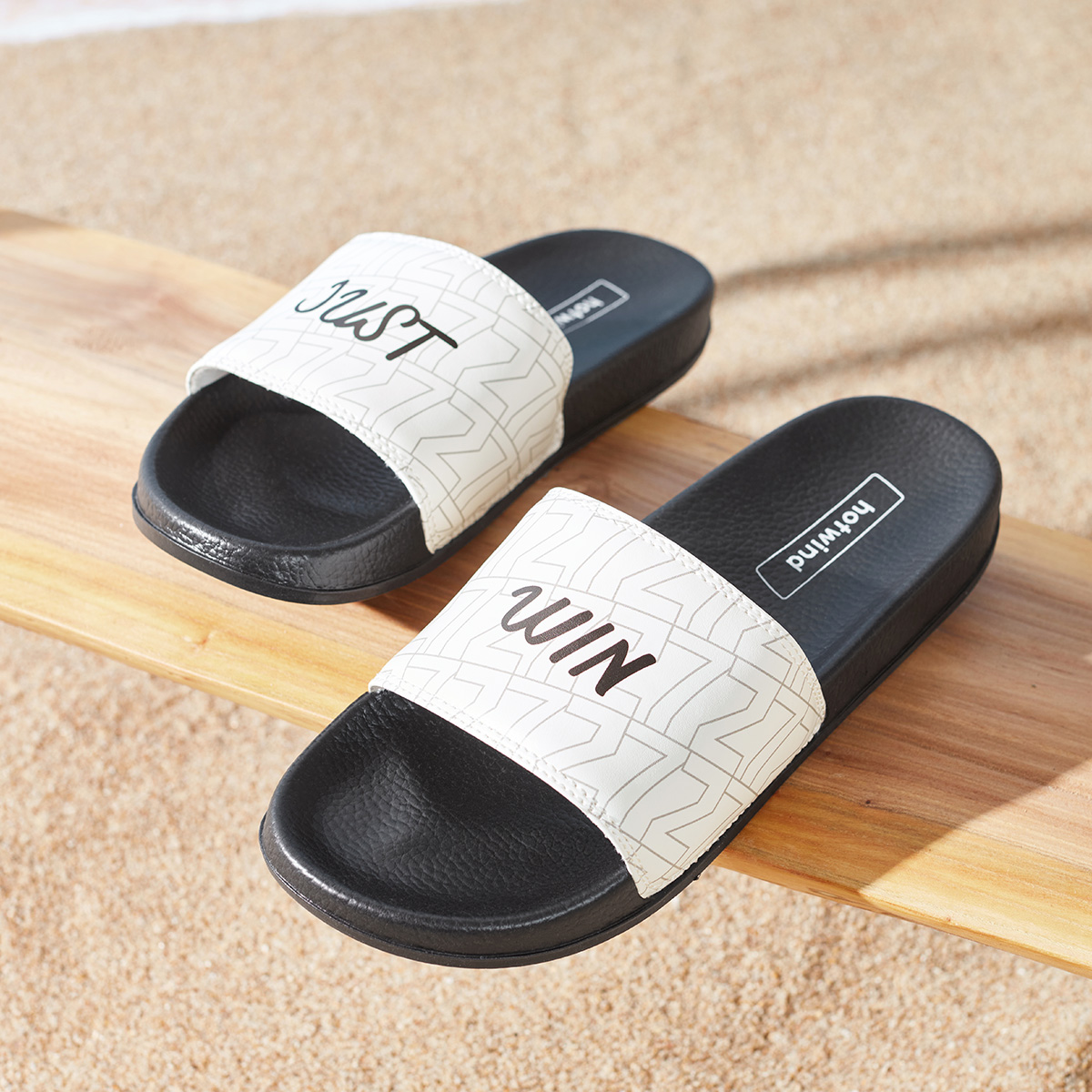 Hotwind Leather Sport Slides 'White Casual CMFT' 圖 6