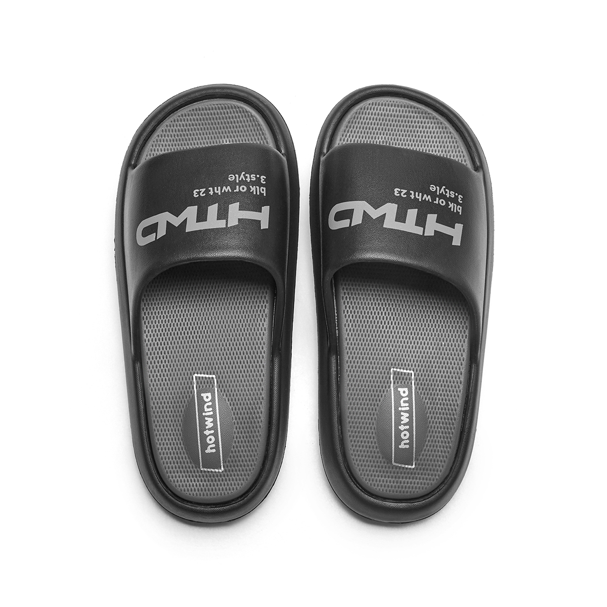 Shop Hotwind 字母厚底通用拖鞋 '3.5cm 男士款' H62M3643