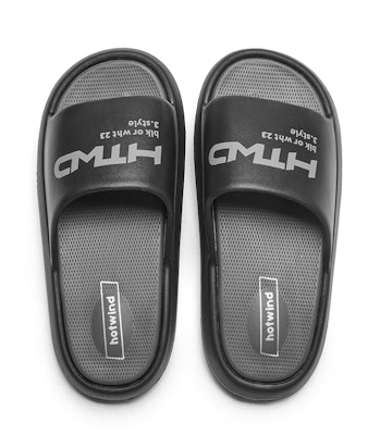 Hotwind Letter Thick Sole Universal Slide Sandals '3.5cm Men's' H62M3643 Shop Hotwind Letter Thick Sole Universal Slide Sandals '3.5cm Men's' H62M3643