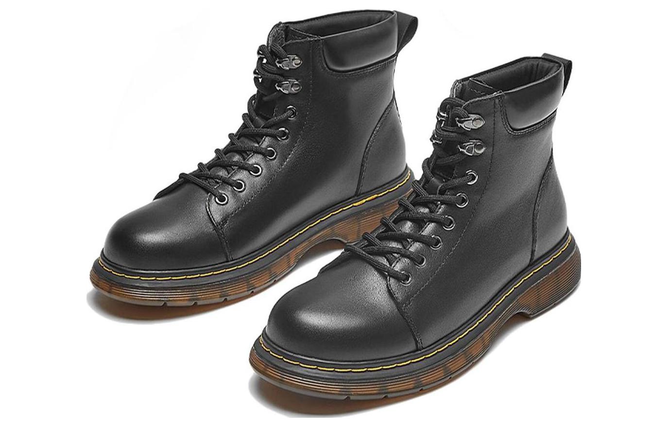 Lookbook Botas Martin Hotwind 'Negras Casual Punta Redonda Media Pantorrilla' H95M2815