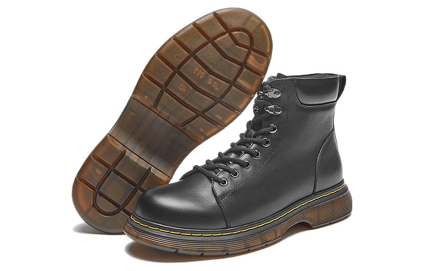 Shop Botas Martin Hotwind 'Negras Casual Punta Redonda Media Pantorrilla' H95M2815