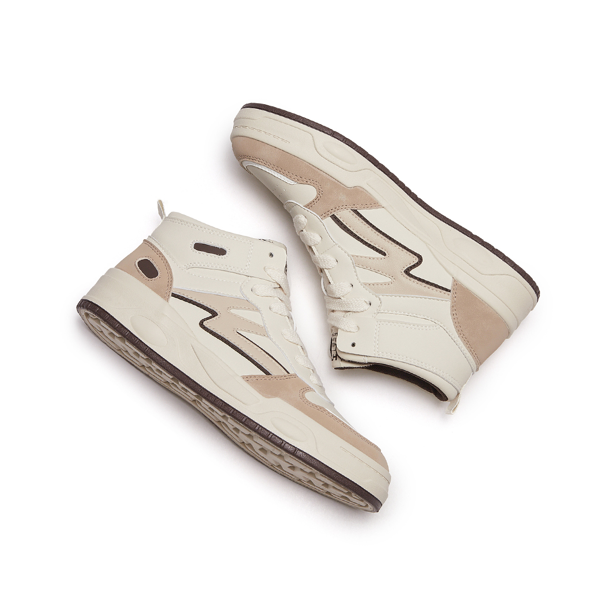 Shop Hotwind Mid-Top Sneakers ''Reka Simple Kasut Bertali Selesa Tapak Tebal'' H92M3401