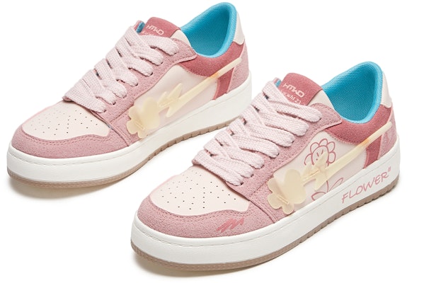 Hotwind Mirror Series Leather Unisex 'Floral Low Top Platform' H14W3135 Shop Hotwind Mirror Series Leather Unisex 'Floral Low Top Platform' H14W3135