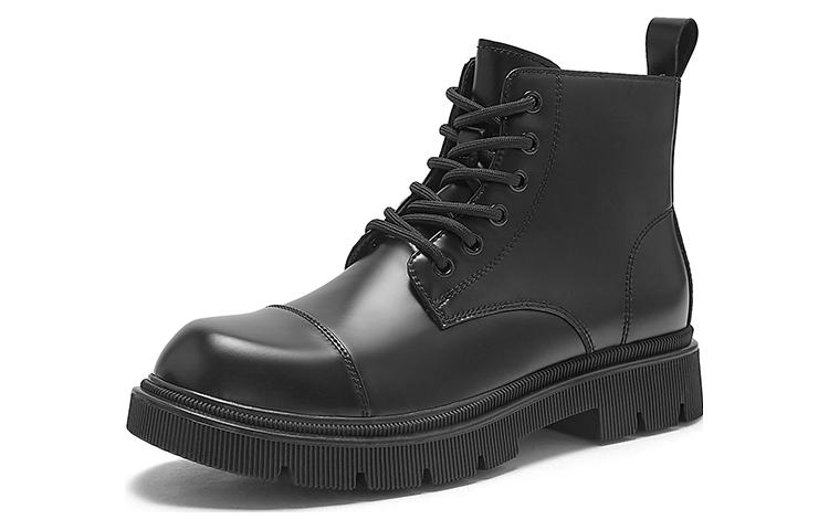 Order Hotwind PU 休閒綁帶圓頭馬丁靴『黑色』 H96M2808