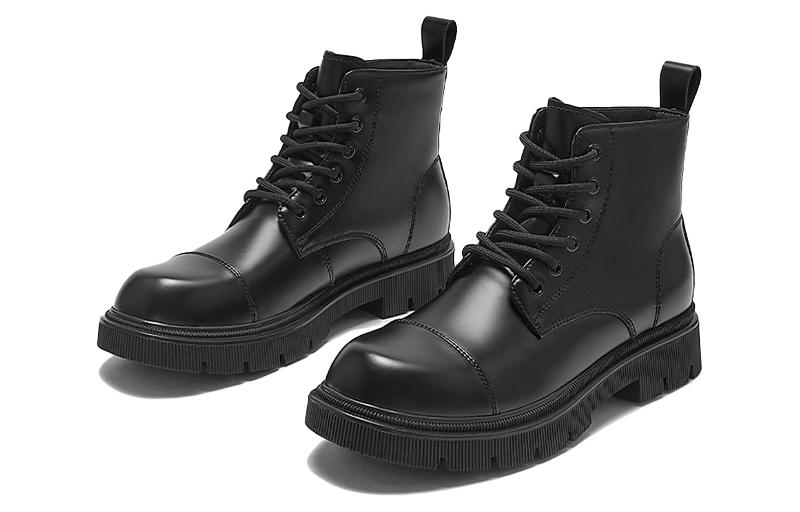 Lookbook Hotwind PU 休閒綁帶圓頭馬丁靴『黑色』 H96M2808