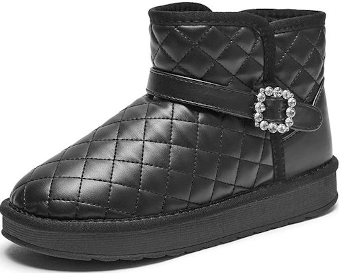 Hotwind PU Casual Plaid Rhinestone Trendy Short Snow Boots 'Women's Style' H89W2P05 Order Hotwind PU Casual Plaid Rhinestone Trendy Short Snow Boots 'Women's Style' H89W2P05