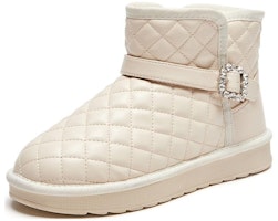 Hotwind PU時尚休閒格紋水鑽短靴 '女款' H89W2P05 Shop Hotwind PU時尚休閒格紋水鑽短靴 '女款' H89W2P05