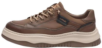 Hotwind Retro Brown Low-Top Leather Skate Shoes for Men H13M4322 Hotwind Retro Brown Low-Top Leather Skate Shoes for Men H13M4322