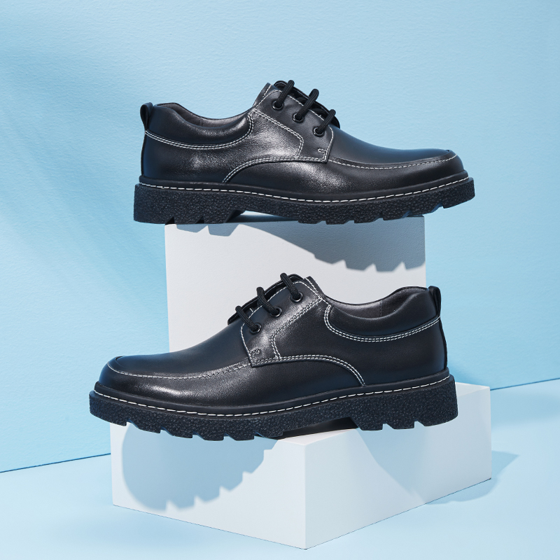 Order Hotwind Kasut Kulit Tumit Tebal Hujung Bulat ''Hitam'' H20M1102