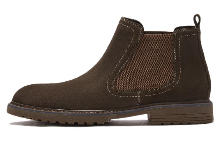 Lookbook But Hotwind Kasut Kulit Lembu Retro Kasual Chelsea Lelaki Tumit 3.5cm. H78M2402