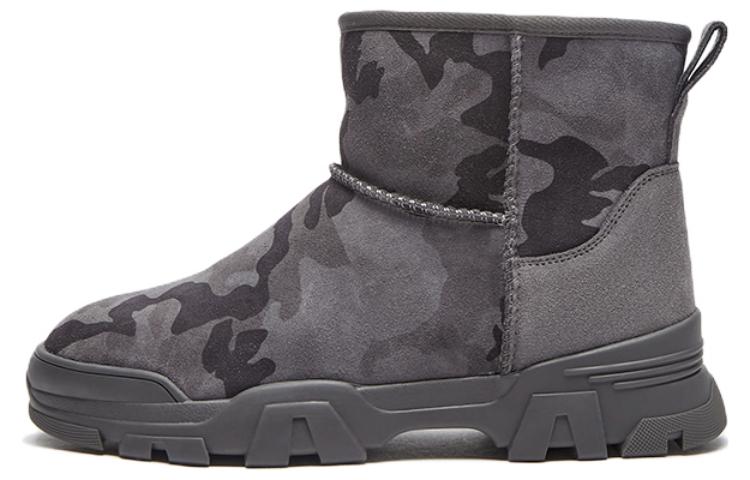 Hotwind Suede Fashion Casual Fleece-Lined Thick Sole Ankle Snow Boots 5cm 'Grey' H89M2407