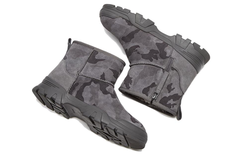 Shop 热风绒面时尚休闲加绒厚底短筒雪地靴 5厘米 '灰色' H89M2407