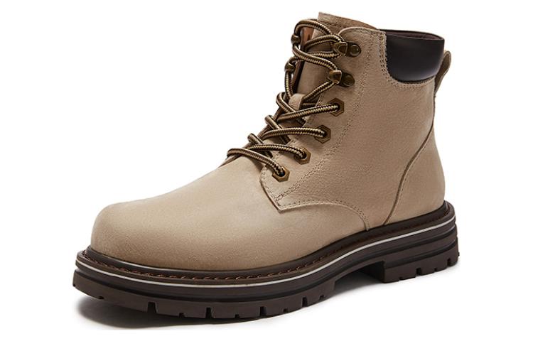 Shop Hotwind Botas Martín Hombre Cortas de Media Pantorrilla en Cuero Sintético Casual H95M2835