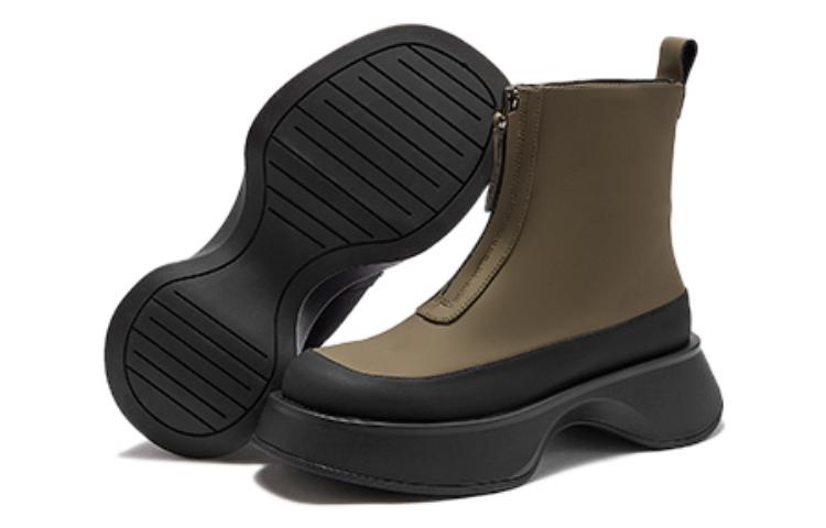 Shop ホットウィンド 合成革 丸いつま先 暖かい快適 アンクルブーツ レディース ショートブーツ H82W2493