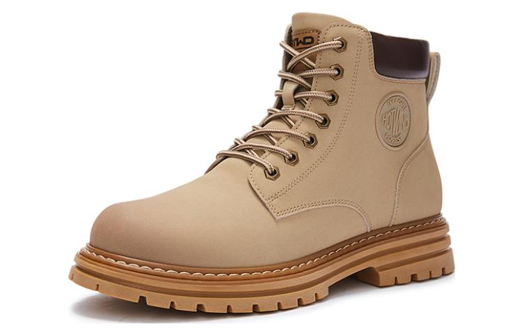 Shop Hotwind Sepatu Boots Pria Kulit Sintetis Sol Tebal Hangat 4cm 'Hitam' H95M2486