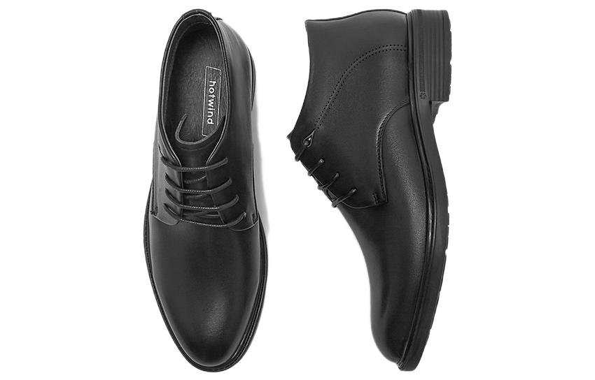 Hotwind Top-Grain Leather Dress Shoes 'Black Business Casual' 圖 3