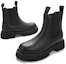 Shop Hotwind Top Grain Leather Fashion Casual All-Match Chelsea Boots 'Black 4.5cm' H95M1455