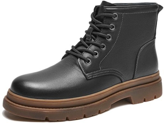 Hotwind Top Grain Leather Thick Sole Lace-Up Ankle Boots '4cm Men' H95M2457 Order Hotwind Top Grain Leather Thick Sole Lace-Up Ankle Boots '4cm Men' H95M2457