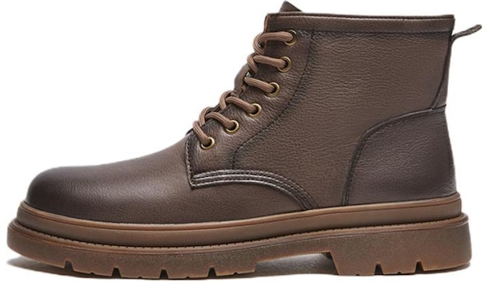 Hotwind Top Grain Leather Thick Sole Lace-Up Ankle Boots '4cm Men' H95M2457 Lookbook Hotwind Top Grain Leather Thick Sole Lace-Up Ankle Boots '4cm Men' H95M2457