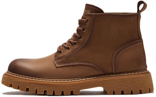 Hotwind Top Layer Cowhide Fashion Casual Lace-Up Comfortable Ankle Martin Boots 'Brown' H95M2403 Hotwind Top Layer Cowhide Fashion Casual Lace-Up Comfortable Ankle Martin Boots 'Brown' H95M2403