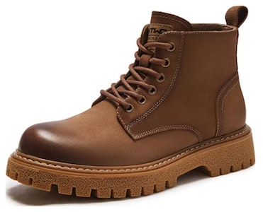 热风头层牛皮时尚休闲系带舒适马丁靴男士短靴“棕色” H95M2403 Order 热风头层牛皮时尚休闲系带舒适马丁靴男士短靴“棕色” H95M2403