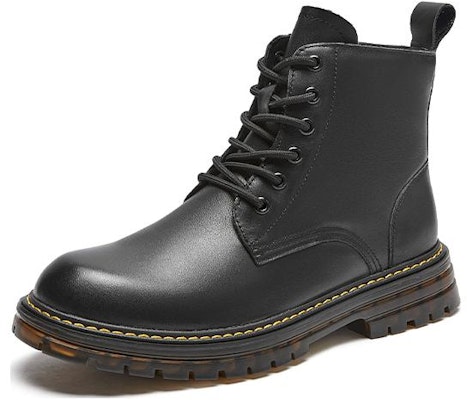Botas Martin Negras de Piel de Vaca con Cordones y Punta Redonda para Hombre H95M2850 Order Botas Martin Negras de Piel de Vaca con Cordones y Punta Redonda para Hombre H95M2850