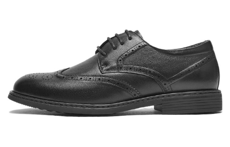 Hotwind Top Layer Cowhide Thin Fleece Fashion Comfort Dress Shoes 'Black' H93M2816