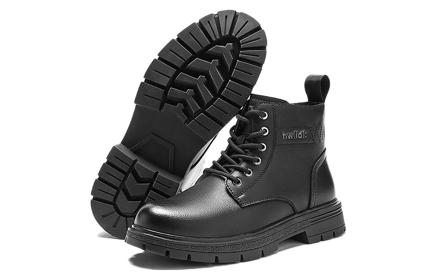 Hotwind Two-Layer Leather Fashion Casual Martin Boot 'Black' 圖 4