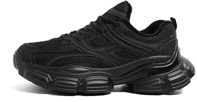 HUANQIU Black Fleece-Lined Dad Sneakers YW-222030-1 HUANQIU Black Fleece-Lined Dad Sneakers YW-222030-1