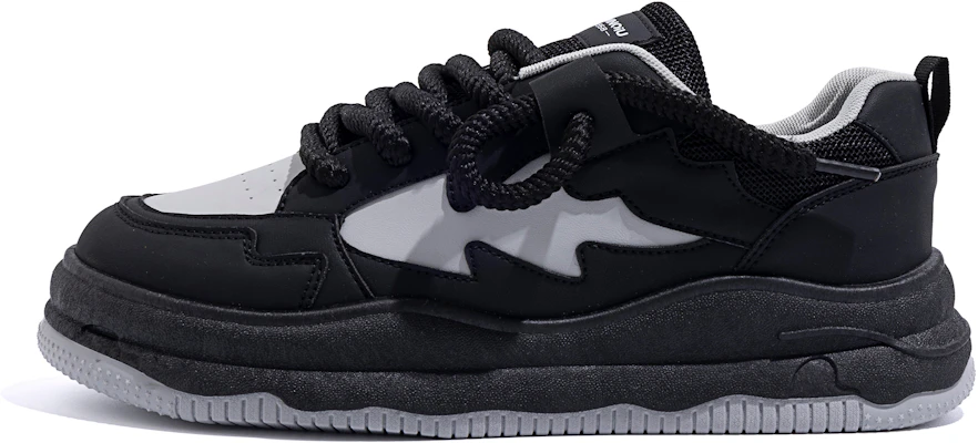 HUANQIU Black Low-Top Casual Skate Shoes - Anti-Slip & Comfortable ZL8801 Black Gray Buy HUANQIU Black Low-Top Casual Skate Shoes - Anti-Slip & Comfortable ZL8801 Black Gray