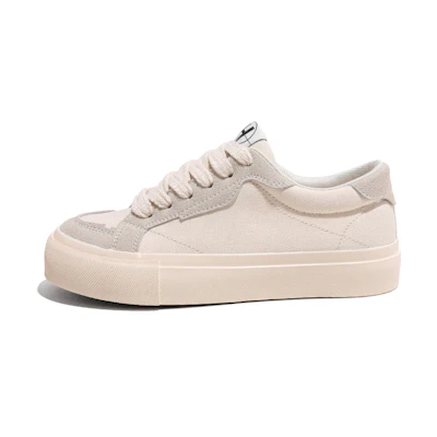 Huanqiu Canvas Sneaker 'Beige Suede Patchwork'